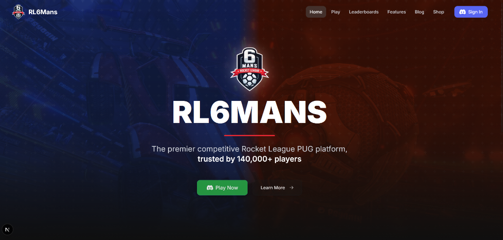 The new 6Mans homepage